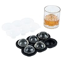 Bar Lux 1.75 Inch Cocktail Ice Mold 1 Sphere Shaped Ice Cube Mold - Durable 6 Compartments Silicone Ice Cube Mold Dishwashable For Restro Bars Restaurants Cafes Or Home