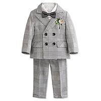 Betusline Boys Long Sleeve Blazer and Pants 2 Pieces Set, 18 Months - 8 Years