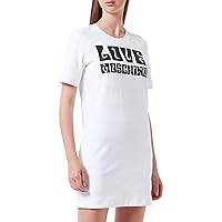 Love Moschino Chic Logo Print Cotton T-Shirt Dress