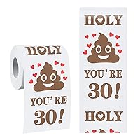 30th Birthday Toilet Paper Gift for Men and Women Roll Prank Funny 30 Birthday Gag Gifts Novelty Toilet Paper Present for Family Happy 30 Birthday Party Decorations, Cheers to 30 Party Supplies.