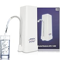 APEX EXPRT MR-1060 Countertop , 5 Stage Mineral pH Alkaline Water Filter, Easy Install Faucet Water Filter - Reduces Heavy Metals, Bad Taste and Up to 99% of Chlorine