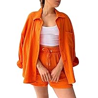SNKSDGM Womens 2 Piece Outfit Cotton Linen Short Sleeve Top + Pant Suits Matching Lounge Set Tracksuit Sweatsuit