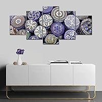MentCh Canvas Roll Art Posters 5 Pieces Large Canvas Art Wall Decor for Home Moroccan Pottery Wall Art Canvas Wall Art Contemporary Wall Art Wall Decor for Living Room Unframe