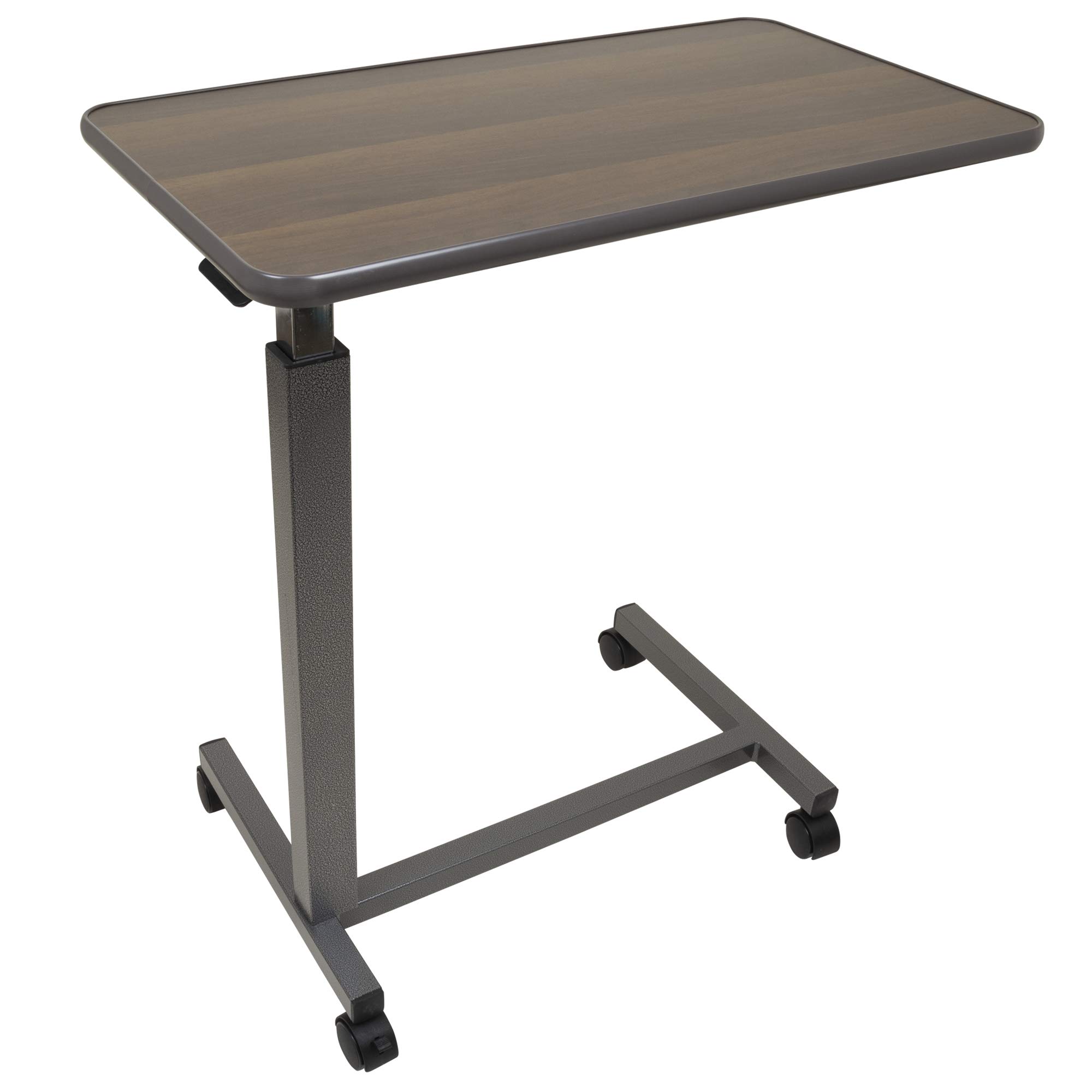 Carex Hospital Bed Table and Overbed Table - Laptop Table for Recliner, Bed, and Sofa - Computer Table for Bed and Hospital Bedside Table, Hospital Tray Table Adjustable with Wheels