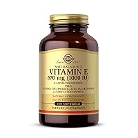Vitamin E 670 mg (1000 IU), 100 Mixed Softgels - Natural Antioxidant, Skin & Immune System Support - Naturally-Sourced Vitamin E - Gluten /Dairy Free - 100 Servings