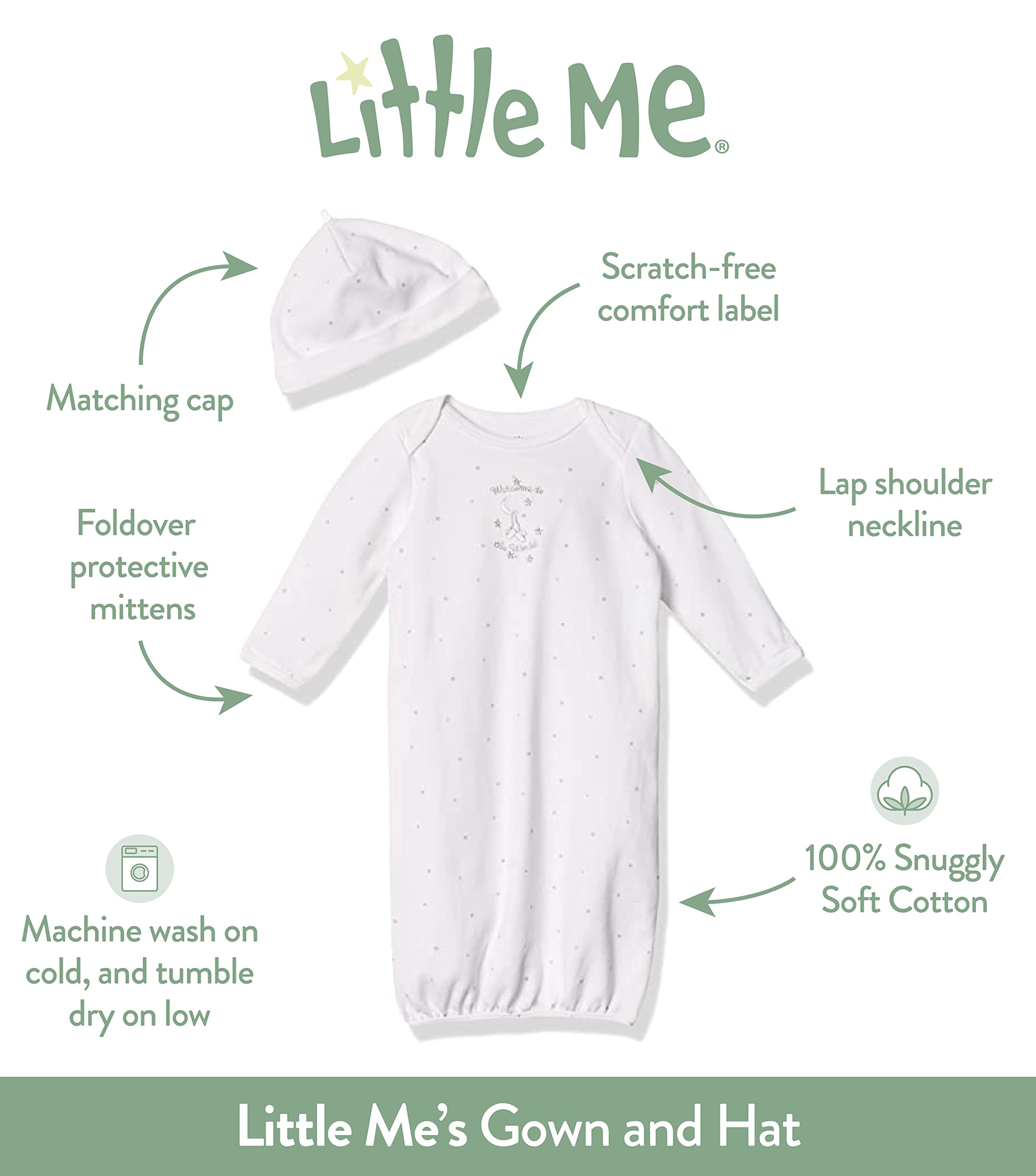 Little Me Baby Boys' Infant and Toddler Nightgowns