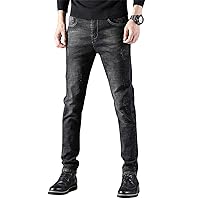 Andongnywell Men's Slim-fit Stretch Athletic-fit Pocket Jeans Man's Skinny-fit Straight Leg Denim Pants Trousers