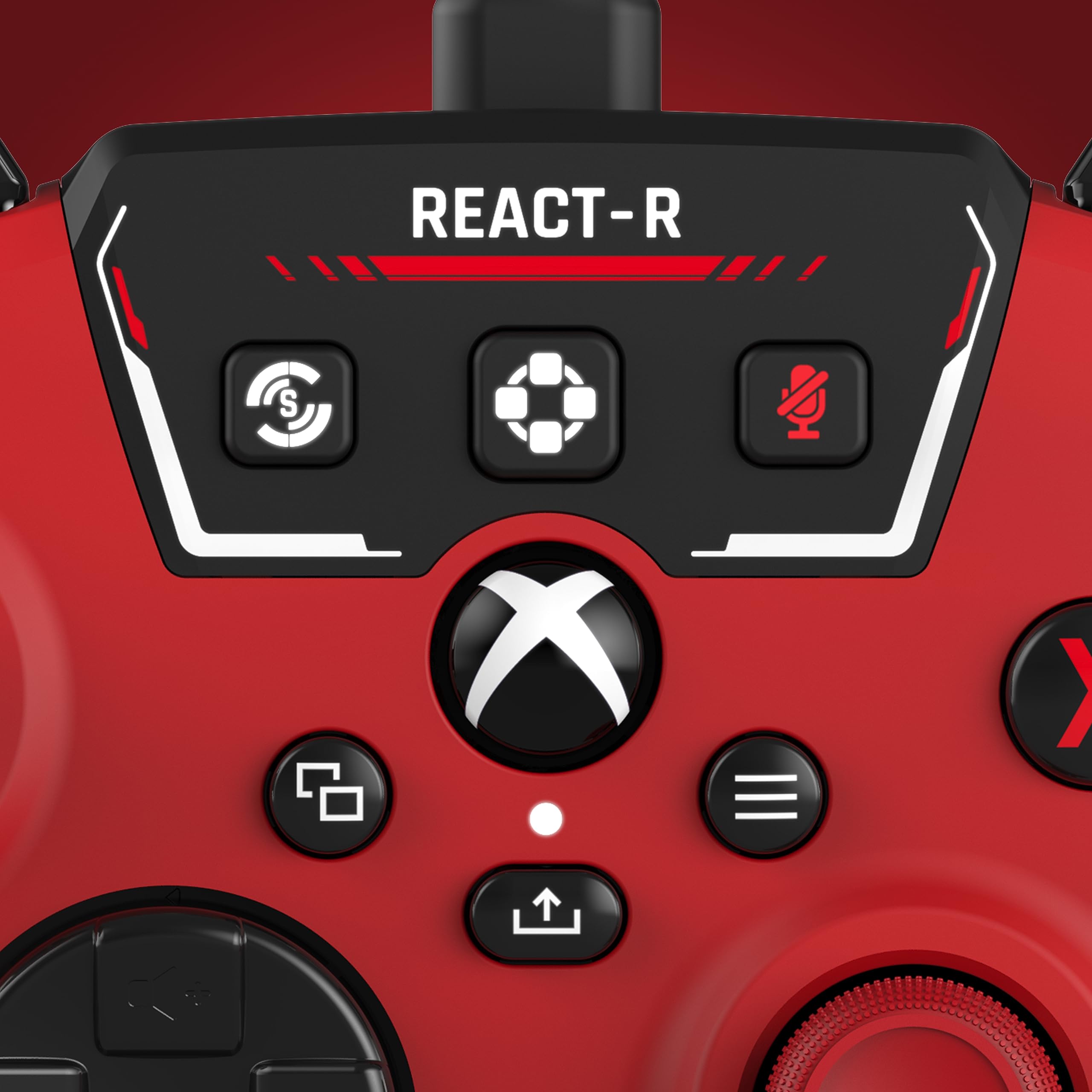 Turtle Beach REACT-R Wired Game Controller – Licensed for Xbox Series X|S, Xbox One, and Windows 10|11 PC’s – Red