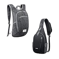 G4Free 10L Hiking Backpack Lightweight Packable Hiking Daypack+RFID Sling Bag Crossbody Sling Backpack Small for Men Women Hiking Outdoor