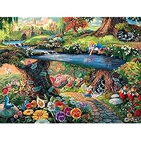 Ceaco Thomas Kinkade The Disney Collection Alice in Wonderland Jigsaw Puzzle, 750 Pieces
