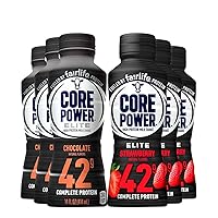 Fairlife Core Power Elite 42g High Protein Milk Shakes Variety 6 Pack (3 each) - Chocolate & Strawberry - Ready to Drink for Workout Recovery, 14 Fl Oz by World Group Packing Solutions