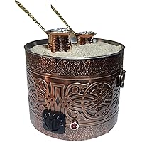 Authentic COPPER COATED ELECTRIC TURKISH ARABIC COFFEE MAKER HEATER at The Hot Sand Brewer Brewing MACHINE 220V for Office Hotel Cafe Restaurant Catering industrial