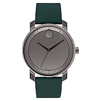 Movado Bold 3600570 Grey Dial Green Leather Band Men's Watch