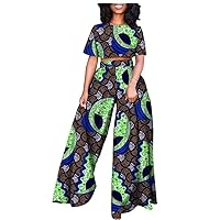 African Dresses for Women Ankara 2 Pieces Set Wax Print 100% Cotton Material Casual Traditional