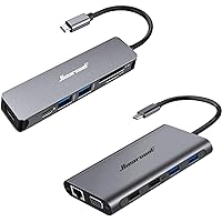 Hiearcool 7IN1 USB C Hub and 11IN1 Docking Station, USB C Adapter USB C Laptop Docking Station