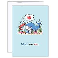 Funny Love Card - You're Shrimply the Best - Pun Greeting Cards for Mother's Day, Happy Anniversary, Father's Day to Mom, Mother, Wife, Daughter, Dad, Father, Husband