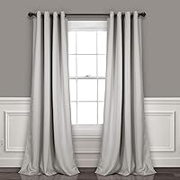 Lush Decor Insulated Grommet Blackout Window Curtain Panels, Pair, 52