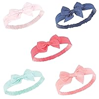 Hudson Baby Cotton and Synthetic Headbands, Size 0-24 Months