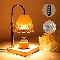 Candle Warmer Lamp - Vintage-Inspired Dimmable Timer Efficient Melter Wax Light for Home Decor, Aromatic Ambiance in Bedroom & Living Room, Perfect Christmas & Birthday Gift | Flower Style