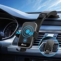 Wireless Car Charger, GEODMAER 15W Fasting Charging Auto Clamping Car Charger Phone Mount, Air Vent Phone Holder for iPhone 14/13/12, Samsung Galaxy S22/S21/S20/Z Flip, Google Pixel 7/6/5, Etc