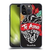 Head Case Designs Officially Licensed Frida Kahlo Heart Typography Soft Gel Case Compatible with Apple iPhone 15 Pro Max