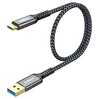 SUNGUY 10Gbps Android Auto USB C Cable, 1.5FT 3A USB 3.1 Gen 2 Fast Charge & Data Transfer USB C CarPlay Cable, Compatible with iPhone 15/15 Pro Max, Samsung T7, Galaxy S23 S22 Ultra Note 20, SSD