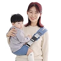 GOOSEKET Toddler Sling/Original/Cotton Baby Carrier/Compact hipseat/Infants to 44 lbs Toddlers/Sleep (Blue)…