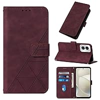 Wallet Case for Motorola G Power 2024 5G, with Magnetic PU Leather Flip Case with Card Holders Kickstand Case Shockproof Protection Case for Moto G Power 2024 5G Wine Red YB2