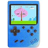 Handheld Games Console for Kids Adults Retro FC Video Games Consoles 3 inch Screen 400 Classic Games Player (Blue-New)