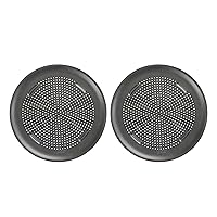 AirPerfect 15.75'' Insulated Nonstick Carbon Steel Pizza Pan with Holes, 2-Pack, Gray