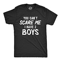Mens You Cant Scare Me I Have A Daughter or Boys T Shirts Funny Dad Squared Tees Sarcastic Shirt for Dad