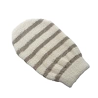 EVIDECO French Home Goods Body Care Body Scrub Wash Glove Well-Being Striped Cream/Taupe