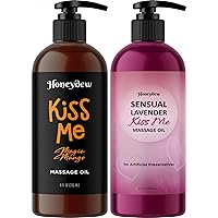 Sweet and Sensual Massage Oils for Couples - Mango and Lavender Romantic Full Body Massage Oils with Sweet Almond Oil for Easy Gliding Special Moments - Therapeutic Grade Scented Body Oils