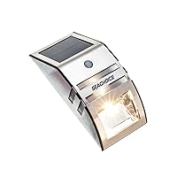 Seachoice Dock Light, Solar, Round LED, for Boats/Driveways/Stairs/Pathways, 4-11/16 in. W X 3-3/8 in. H X 1-5/16 in. D Silver