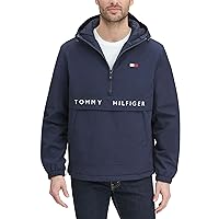 Tommy Hilfiger Men's Performance Fleece Lined Hooded Popover Jacket