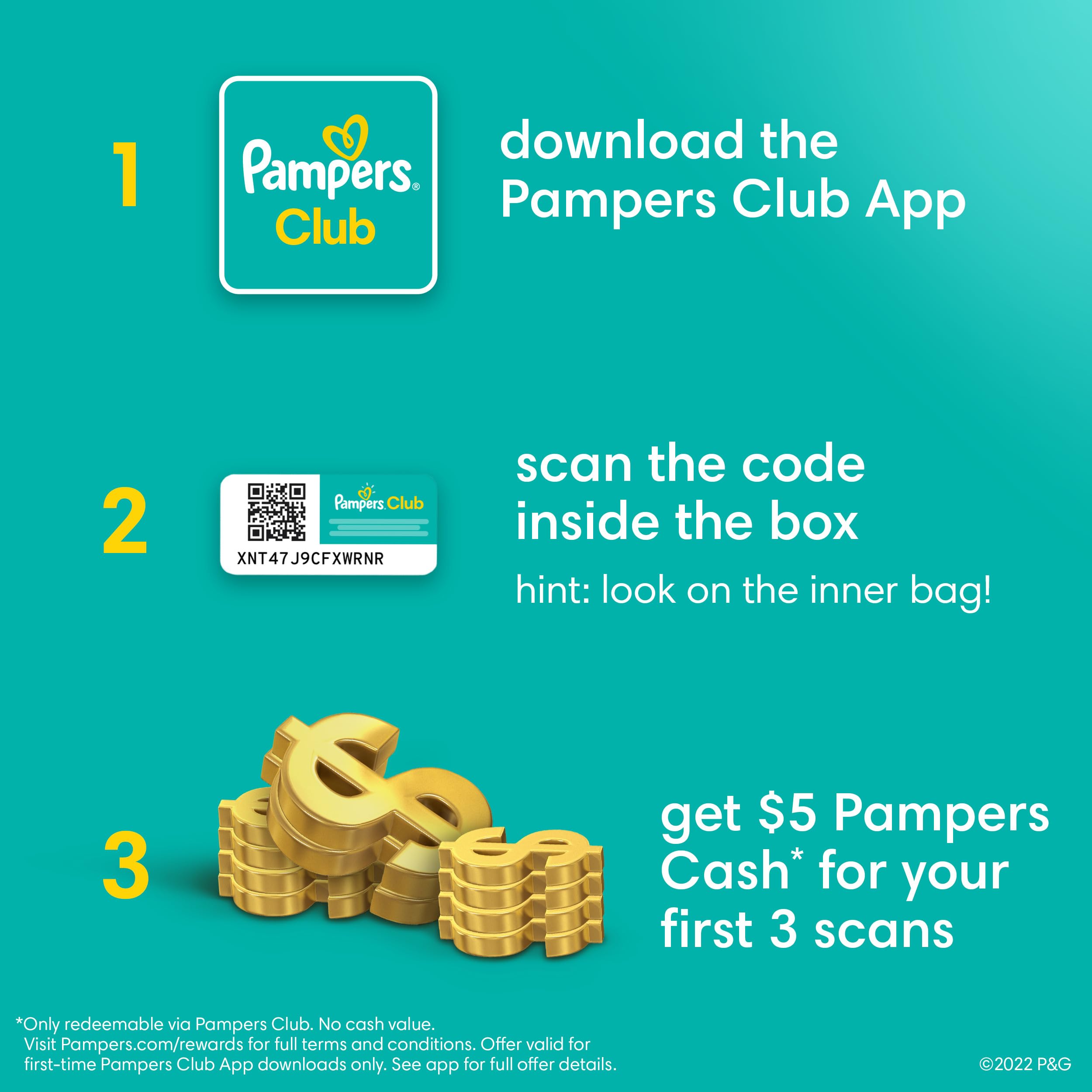 Pampers Diapers Size 1, 120 count - Baby Dry Disposable Diapers