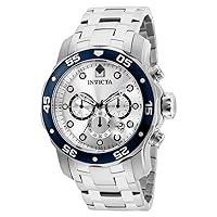 Invicta Men's 80058 Pro Diver Analog Display Swiss Quartz Silver Watch