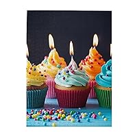 Colorful Happy Birthday Cupcakes Puzzles 500 Pieces Wooden Jigsaw Puzzle Personalized Picture Puzzles Modern Wall Art Family Decoration Photo Puzzle for Adults (20.4