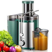 Juicer Machine, 800W Centrifugal Juicer Extractor with Wide Mouth 3” Feed Chute for Fruit Vegetable, Easy to Clean, Stainless Steel, BPA-free (Green)