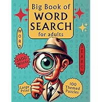 BIG 3600 Word Search Puzzles Large Print: Mind Escape Word Hunt Book for Adults, Teens, and Seniors. 100 Themed Puzzles for Stress Relief and Mental Sharpness (SparkJoy)
