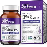 New Chapter Prenatal Vitamins, One Daily Prenatal Multivitamin Enhanced for Age 35+ with Methylfolate + Choline for Healthy Mom & Baby, Gluten Free & Non-GMO- 30 ct