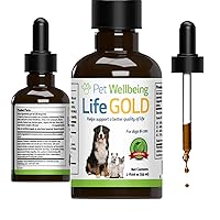 Life Gold for Dogs - Vet-Formulated - Immune Support and Antioxidant Protection - Natural Herbal Supplement 2 oz (59 ml)
