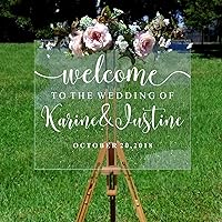Wedding Welcome Sign Decal Welcome to Our Beginning Couples Wedding Reception Home Adhesive Sticker - Marriage Wedlock of Love Wedding Ceremony Decal (57x98cm)