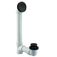 Westbrass Tip-Toe Sch. 40 PVC Bath Waste with One-Hole Elbow, Matte Black, D49321-62
