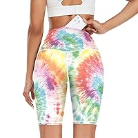 Swirl Rainbow Tiedye Butt Lift Yoga Pants for Women Athletic Buttery Soft Leggings X-Small