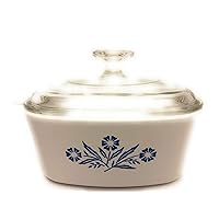 Corning Ware A-1 1/2-b 1.5 Liter Blue Cornflower Corningware Bake Dish with Pyrex Lid