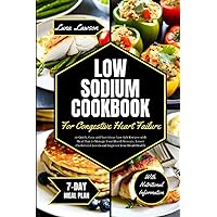 LOW SODIUM COOKBOOK FOR CONGESTIVE HEART FAILURE: 30 Quick, Easy and Nutritious Low Salt Recipes with Meal Plan to Manage Your Blood Pressure, Lower Cholesterol Levels and Improve Your Heart Health LOW SODIUM COOKBOOK FOR CONGESTIVE HEART FAILURE: 30 Quick, Easy and Nutritious Low Salt Recipes with Meal Plan to Manage Your Blood Pressure, Lower Cholesterol Levels and Improve Your Heart Health Paperback Kindle