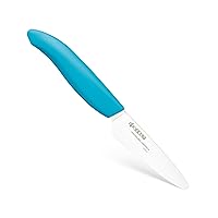 Kyocera Advanced Ceramic Revolution Series 3-inch Paring Knife, Blue Handle, White Blade, Pack of 1