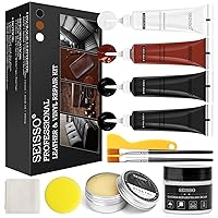 SEISSO Leather Repair Kit for Furniture Leather Couch Repair Kit for Sofa Jacket Cat Scratches Vinyl Seat Shoes