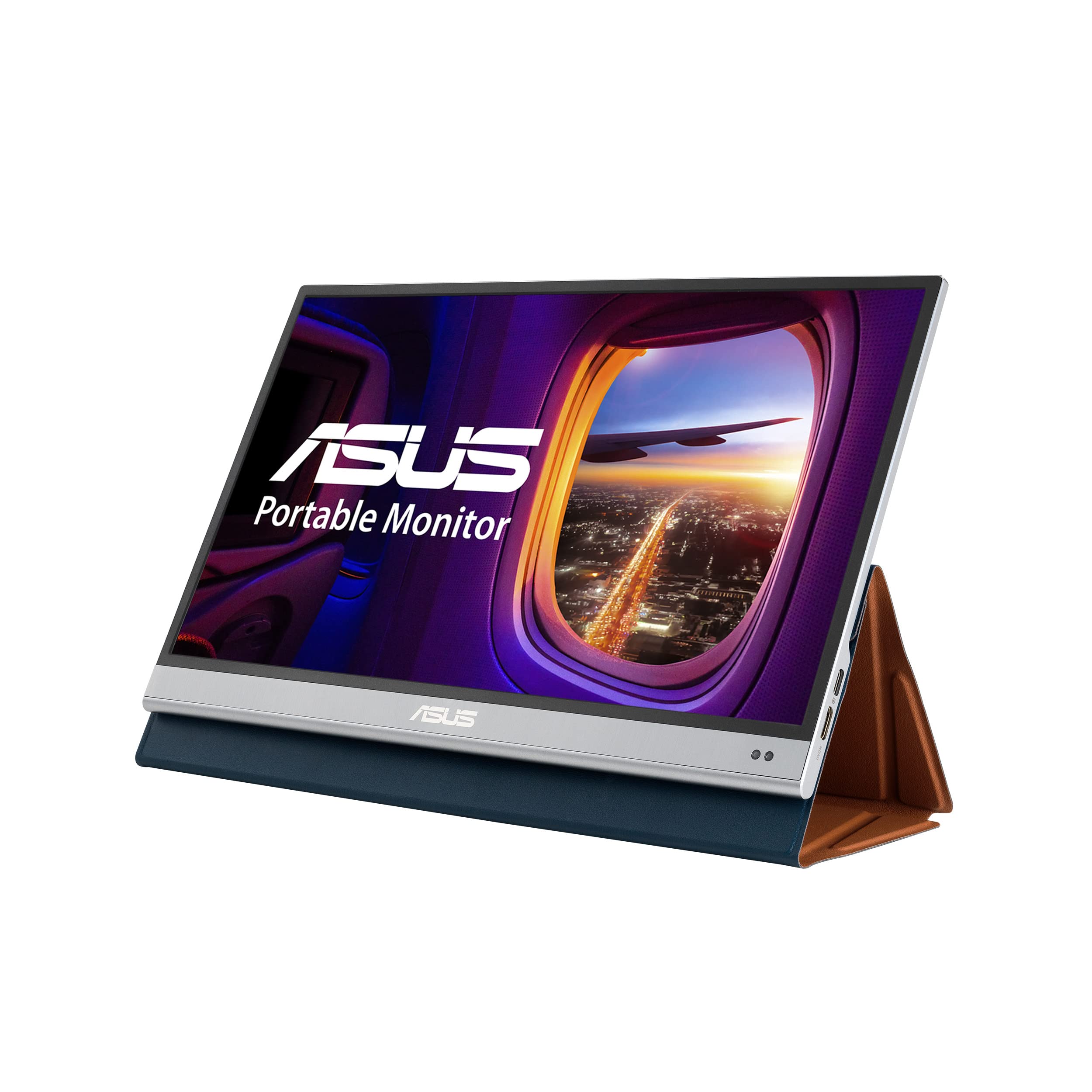 ASUS ZenScreen OLED 15.6” 1080P Portable USB Monitor (MQ16AH) - Full HD, 100% DCI-P3, 1ms, Delta E  2, HDR-10, Eye Care, USB Type-C, Mini HDMI, Tripod Mountable, Smar Case, External Screen for Laptop